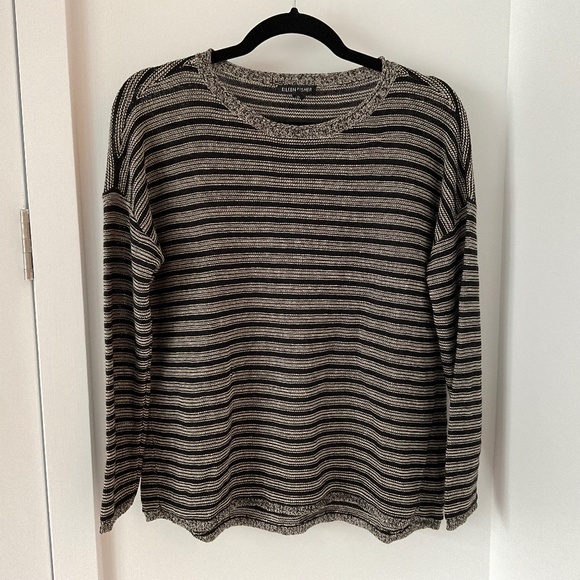 Eileen Fisher linen blend striped sweater size XS (S-M) - Picture 1 of 10